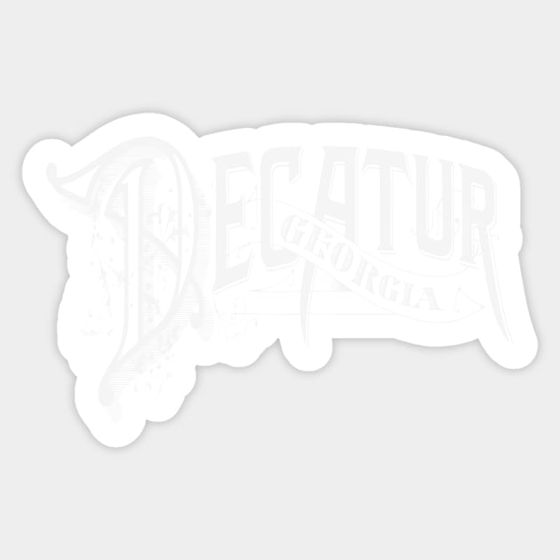 Vintage Decatur, GA Sticker by DonDota